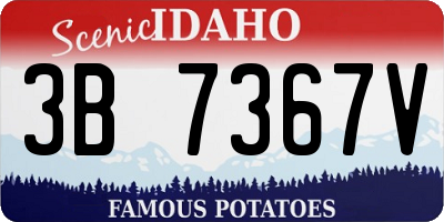 ID license plate 3B7367V