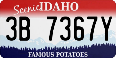 ID license plate 3B7367Y