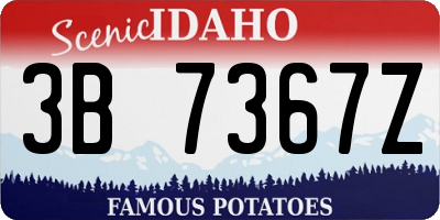ID license plate 3B7367Z