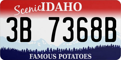 ID license plate 3B7368B