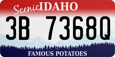 ID license plate 3B7368Q
