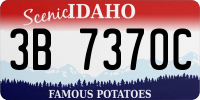 ID license plate 3B7370C
