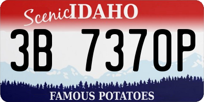 ID license plate 3B7370P