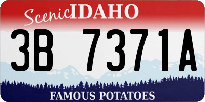 ID license plate 3B7371A