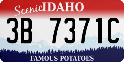 ID license plate 3B7371C