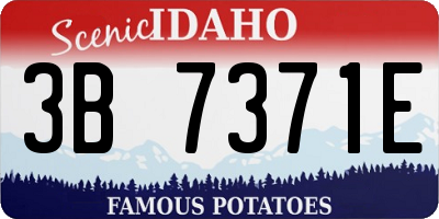 ID license plate 3B7371E
