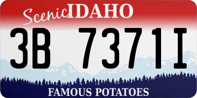 ID license plate 3B7371I