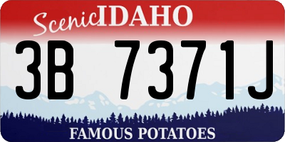 ID license plate 3B7371J