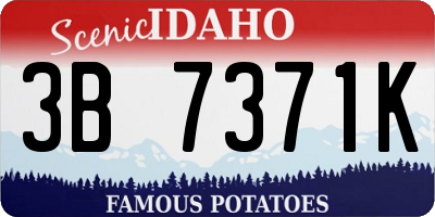 ID license plate 3B7371K