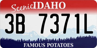 ID license plate 3B7371L