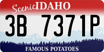ID license plate 3B7371P