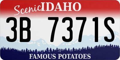 ID license plate 3B7371S