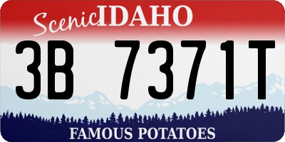 ID license plate 3B7371T
