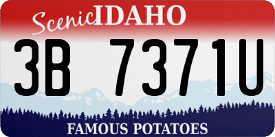 ID license plate 3B7371U