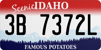 ID license plate 3B7372L