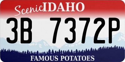 ID license plate 3B7372P