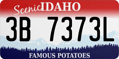 ID license plate 3B7373L