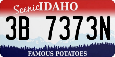 ID license plate 3B7373N