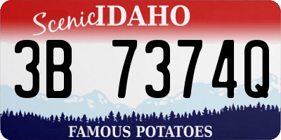 ID license plate 3B7374Q