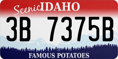 ID license plate 3B7375B