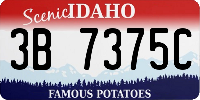 ID license plate 3B7375C