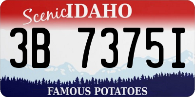 ID license plate 3B7375I