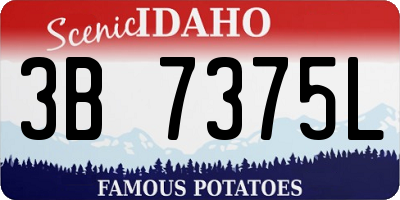 ID license plate 3B7375L