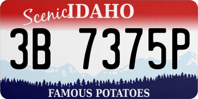 ID license plate 3B7375P
