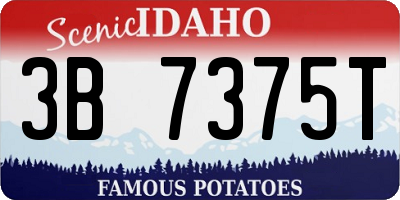 ID license plate 3B7375T