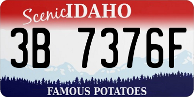 ID license plate 3B7376F