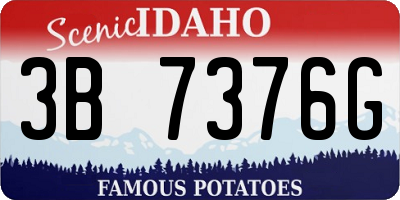 ID license plate 3B7376G