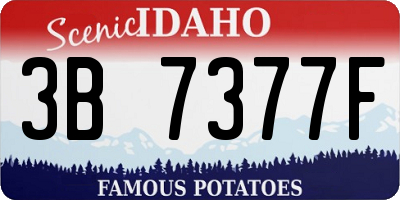 ID license plate 3B7377F