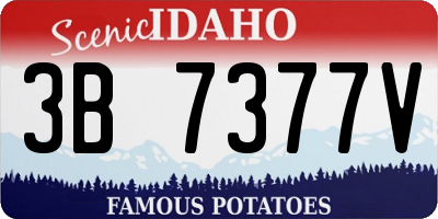 ID license plate 3B7377V