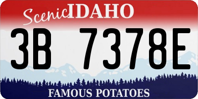 ID license plate 3B7378E