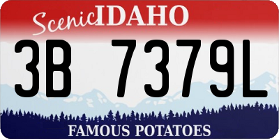 ID license plate 3B7379L