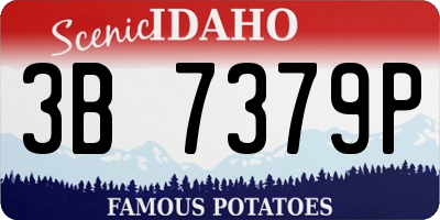 ID license plate 3B7379P
