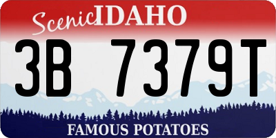 ID license plate 3B7379T