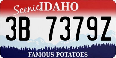 ID license plate 3B7379Z