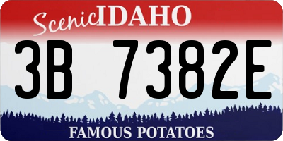 ID license plate 3B7382E