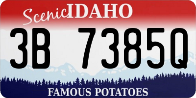 ID license plate 3B7385Q