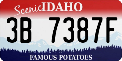 ID license plate 3B7387F