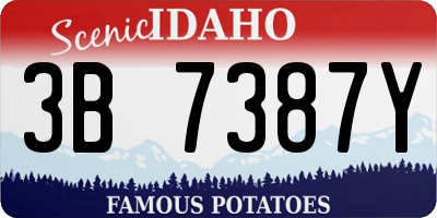 ID license plate 3B7387Y