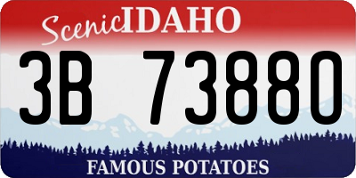 ID license plate 3B7388O