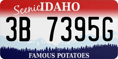 ID license plate 3B7395G