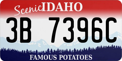 ID license plate 3B7396C