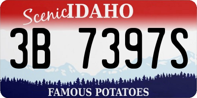 ID license plate 3B7397S