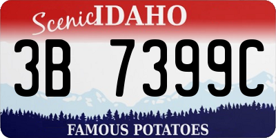 ID license plate 3B7399C