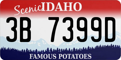 ID license plate 3B7399D