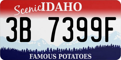 ID license plate 3B7399F