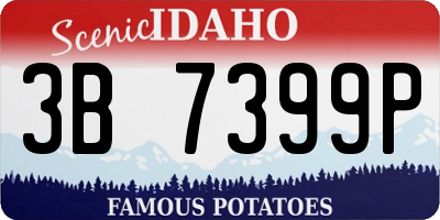ID license plate 3B7399P
